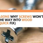 screw won't go all the way into wood