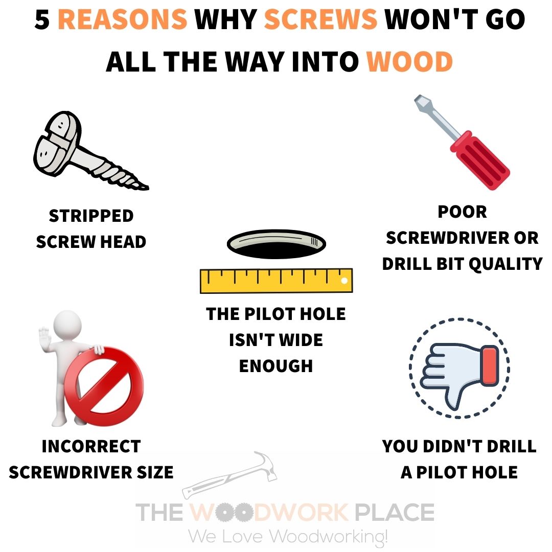 5 Reasons Why Screws Won’t Go All The Way Into Wood (+ A Quick Fix)