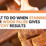 staining over wood filler gives blotchy results