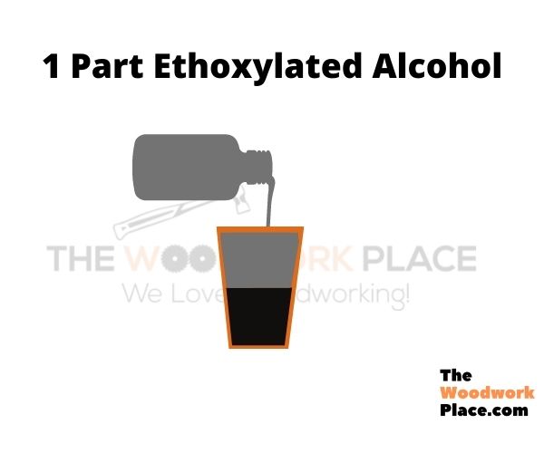 Steps To Mixing Stain and Ethoxylated Alcohol Pouring