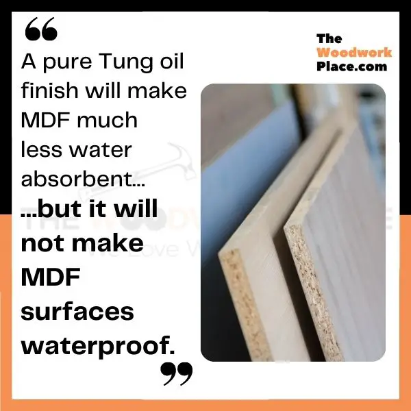 tung oil on mdf