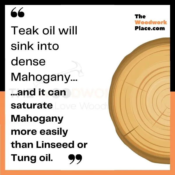 teak oil on mahogany
