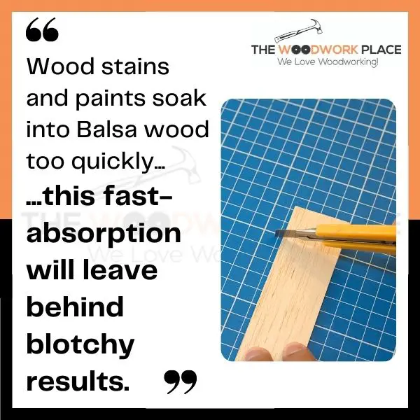 can you stain balsa wood