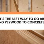 gluing plywood to concrete