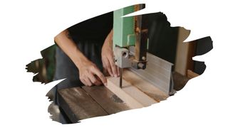 band saw burning wood